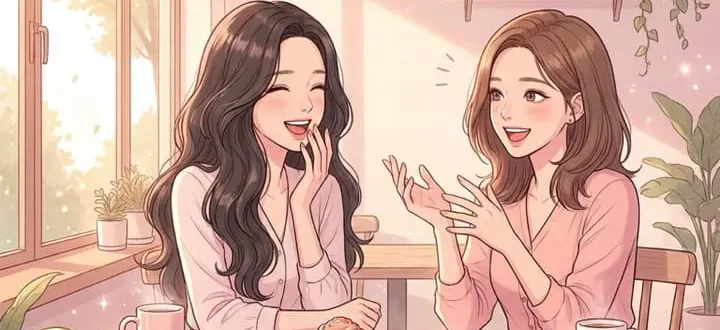 로맨스 웹툰 그림체로 그린 AI 4컷 만화 일기 예시