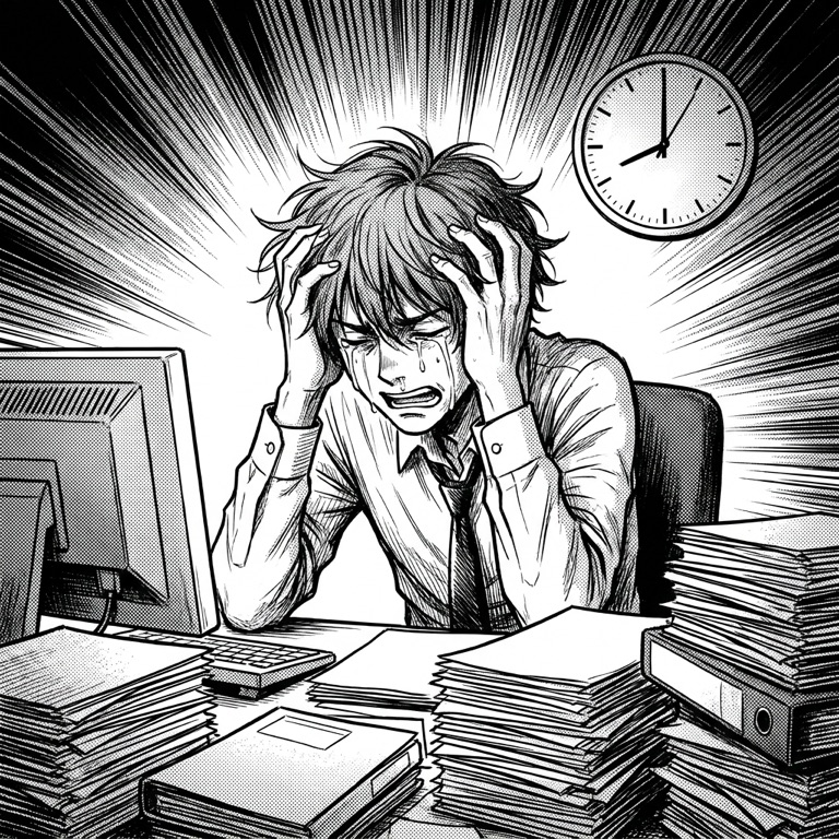 Ink Manga AI 4-panel comic diary example