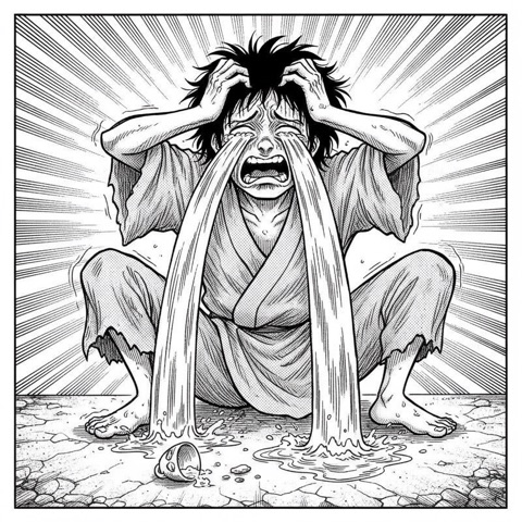 흑백 극화 그림체 예시